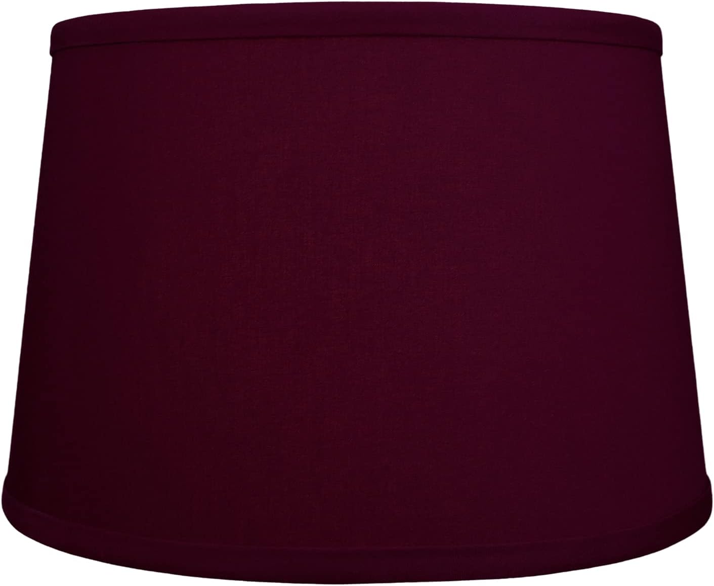 FenchelShades.com Set of 2 Lampshades 10' Top Diameter x 12' Bottom Diameter x 8' Slant Height with Washer (Spider) Attachment. Attaches to Lamps with an existing Harp (not included) (Linen Burgundy)