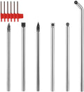 Boring Bar Lathe Tool Multifunctional Solid Carbide Insert Cutter Round Shank Woodworking Tool Alloy Handle Turning Tools Turning tool CNC Tools (Shank Diameter : One Set Of Turning Tool)