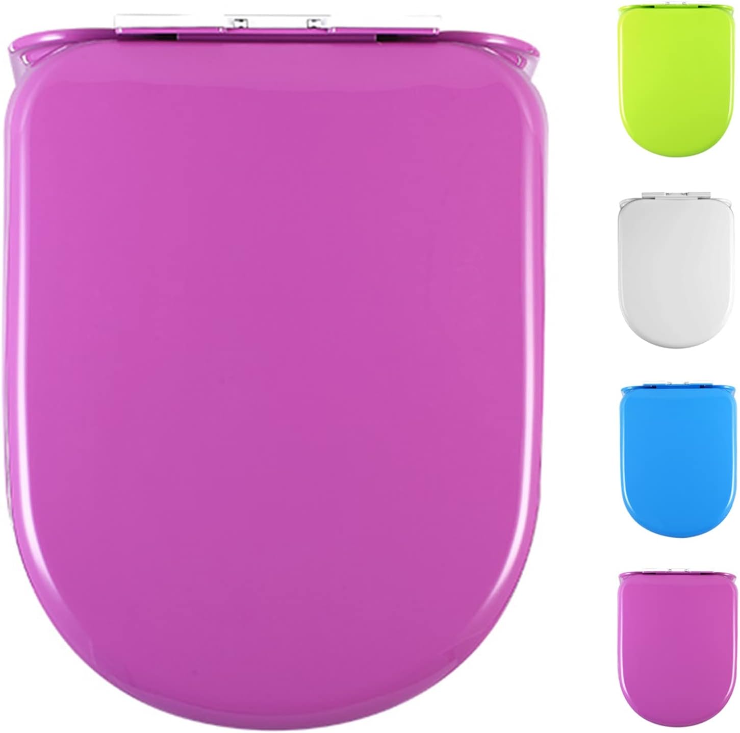 Toilet Seat One Colorful Soft Close Toilet Seat with Quick Release Bathroom Oval New Slow Close(Green)