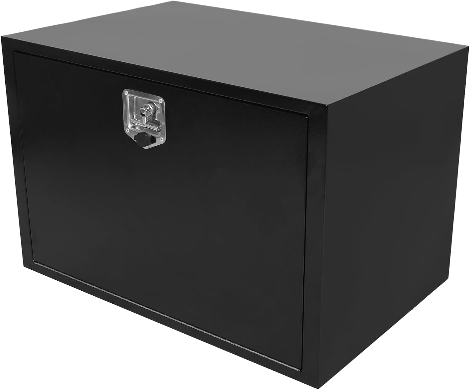 Confote Black Steel Underbody Truck Tool Box with T-Handle Lock, Heavy Duty Truck Storage Organizer - Waterproof, 36' x 23' x 23' inch
