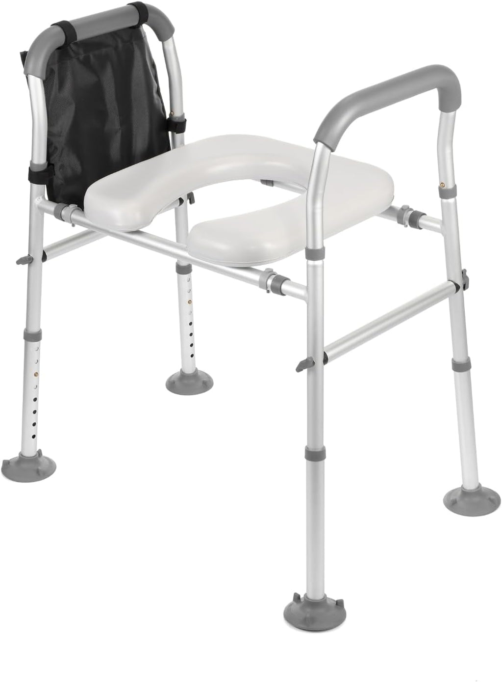 Carehofu Toilet Seat Risers for Seniors Elongated, Raised Toilet Seat with Handles, Toilet Safety Frames & Rails for Elderly and Handicap, Elevated Shower Commode Chair with Arms, Toilet Lift Grab Bar