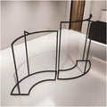 Etlegor Black Half Round Clothes Rack, Clothing Display Rack Floor Standing Garment Rack Curved CombinationClothes Hanging Rack Used For Retail Clothing Stores (Color : Black, Size : 2PCS)