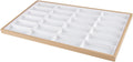 TOMYEUS Sunglasses Display 24 Grid Velvet Glasses Display Case Glasses Storage Rack Sunglasses Dispaly Tray Eyeglasses Storage Organizer Box Eyewear Display Stand (Color : Inner white)