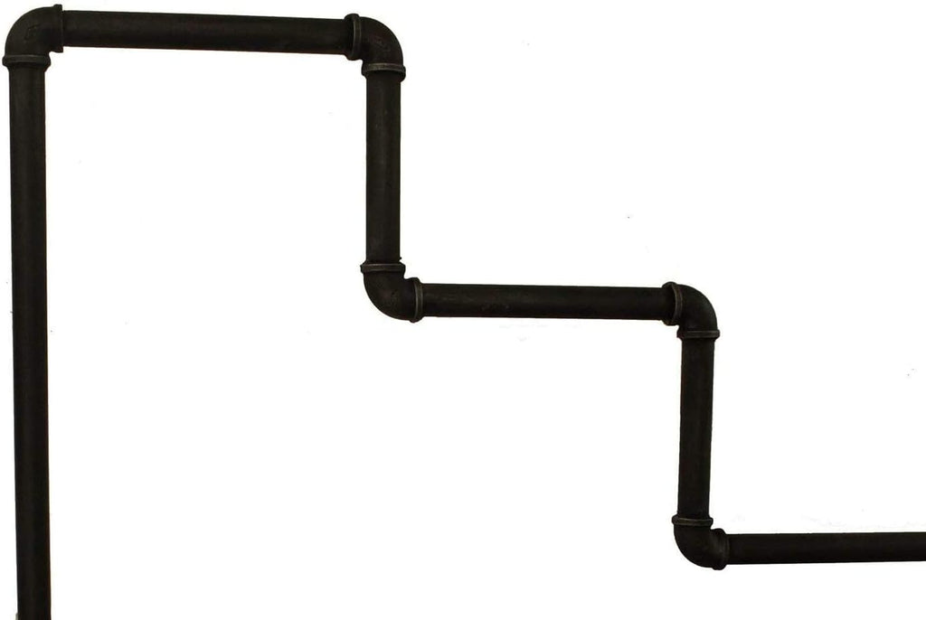 Industrial Pipe Clothing Rack 4 Layers Pine Wood Shelving Shoes Rack With Wheels Cloth Hanger Household Shoe Rack Pipe Shelf Garment Racks