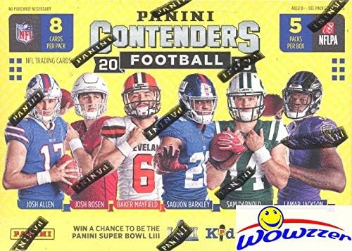 2018 Panini Contenders NFL Football EXCLUSIVE Factory Sealed Retail Box with AUTOGRAPH or MEMORABILIA Card! Look for RCs & Autos of Baker Mayfield, Saquon Barkley, Sam Darnold & Many More! WOWZZER!