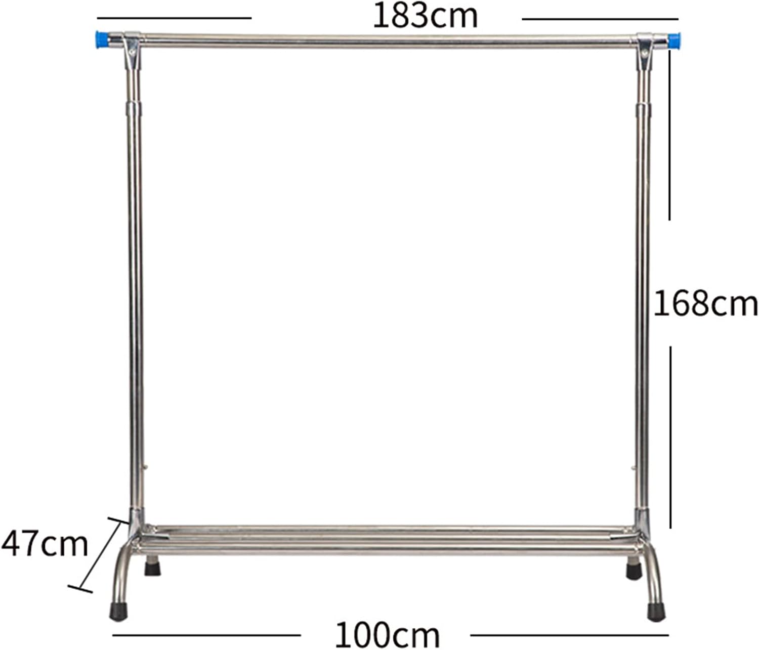 Metal Clothing Rack On Wheels, Rolling Garment Rack with Wheels, Garment Rack Rolling Clothes Rack Withhanging Rod for Bedroom, Hall, Clothes Store (B)