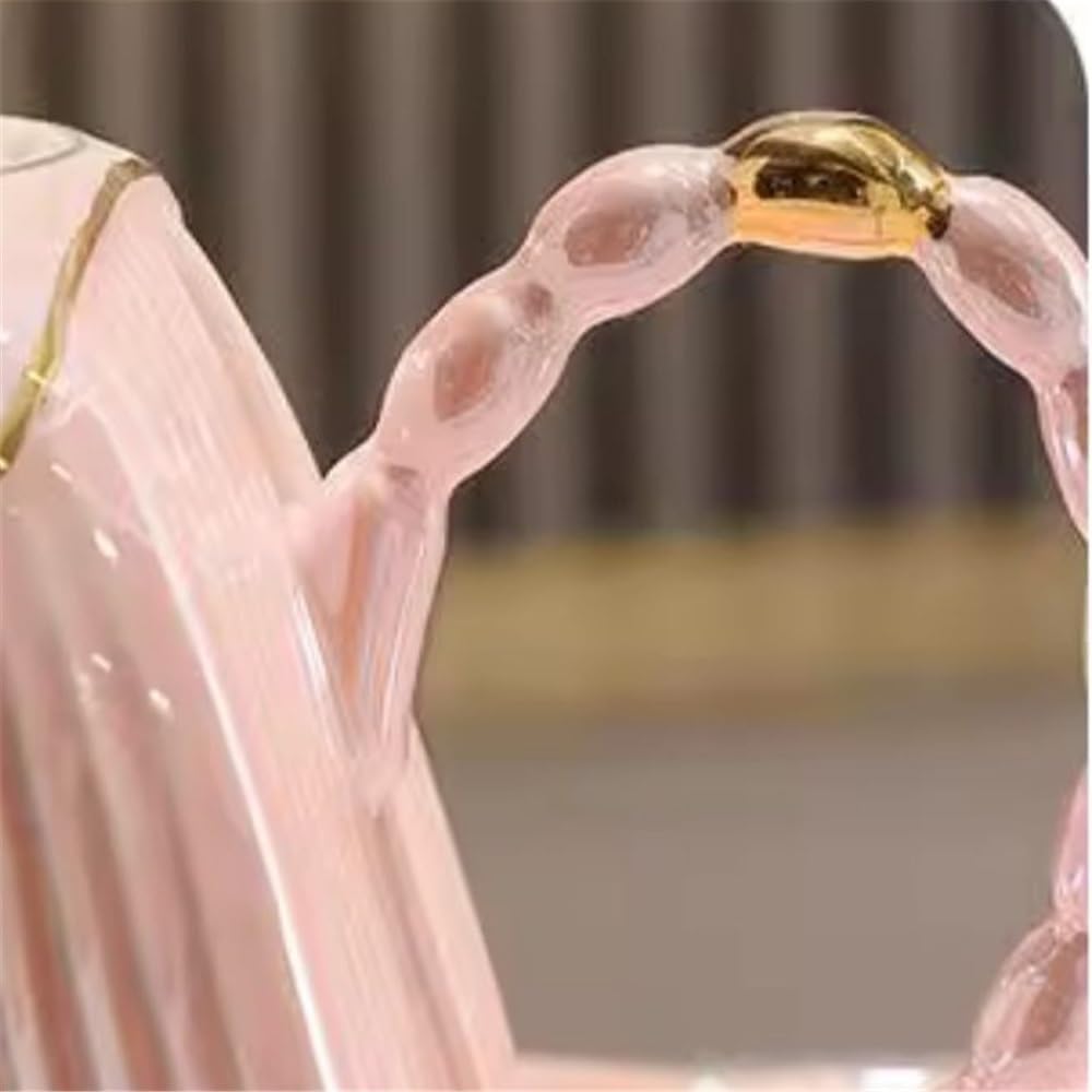 Beverage Serveware Water Kettle Set, European and American Style Ceramic Tea Set for Home Living Room, Water Utensils Water Carafe(Pink)