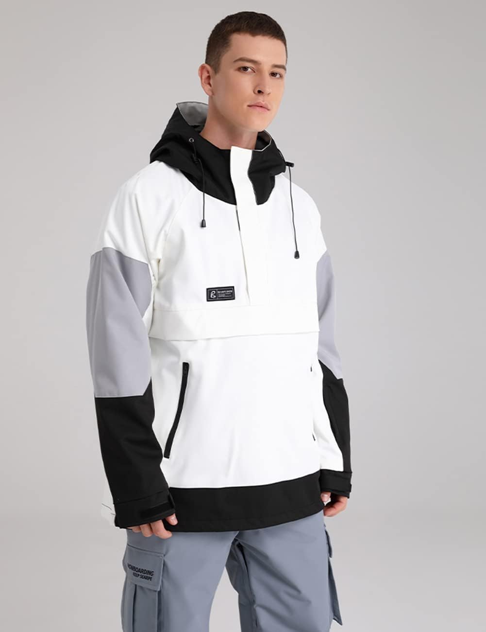 SEARIPE Womens Ski Jacket Mens Snow Jacket Waterproof Winter Snow Coat Couples Pullover Snowboard Hooded