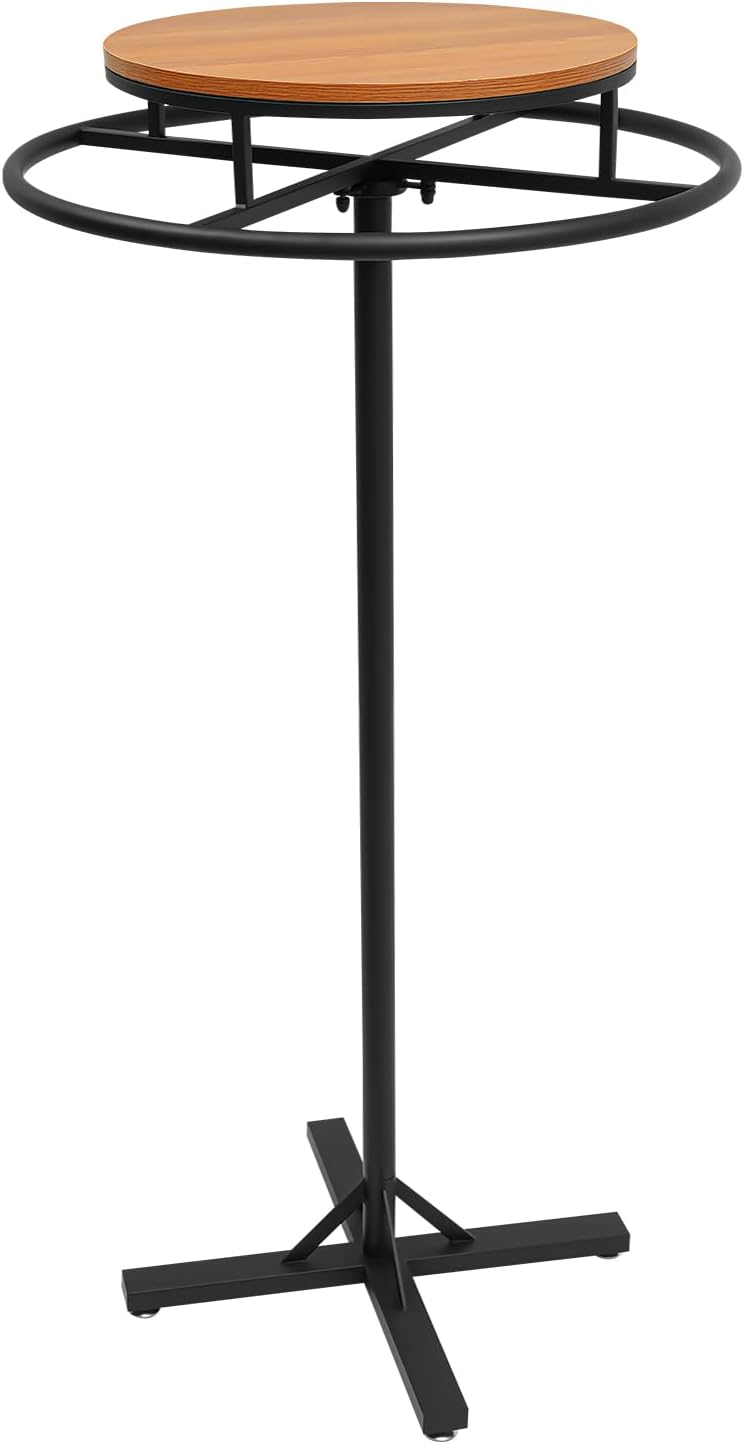 360° Rotating Round Clothing Rack Black Garment Rack Retail Clothing Rack Floor-standing Clothing Display Rack for Clothes Boutique Supplies Display