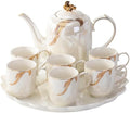 Beverage Serveware Ceramic water set household cold kettle teacup water cup with stand water set gift Water Carafe
