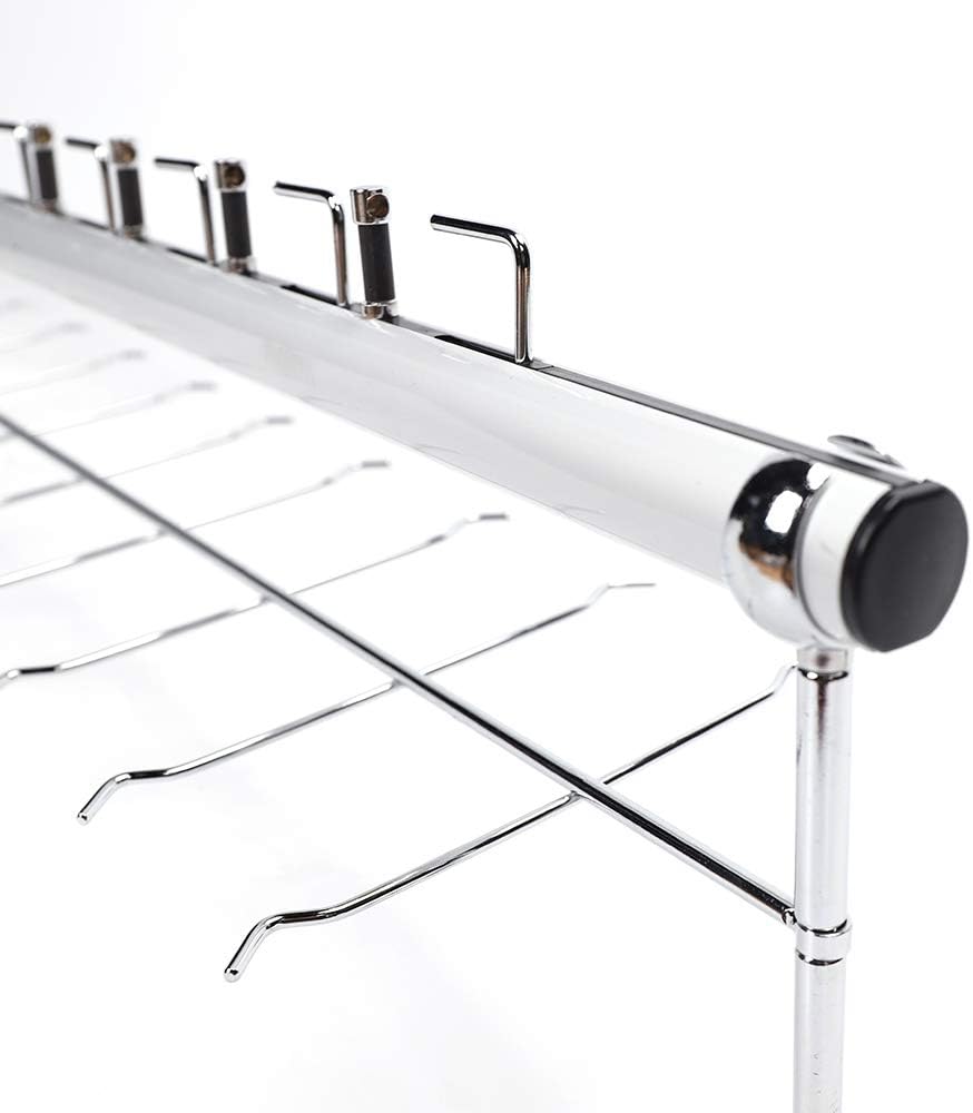 10 Pcs Aluminum Eyeglass Display Rod with Lock, Wall Mount Sunglasses Display Stand Holder Organizer for Optical Store & Home Use (43.3 Inch, Hold 12 Frames with Lock)