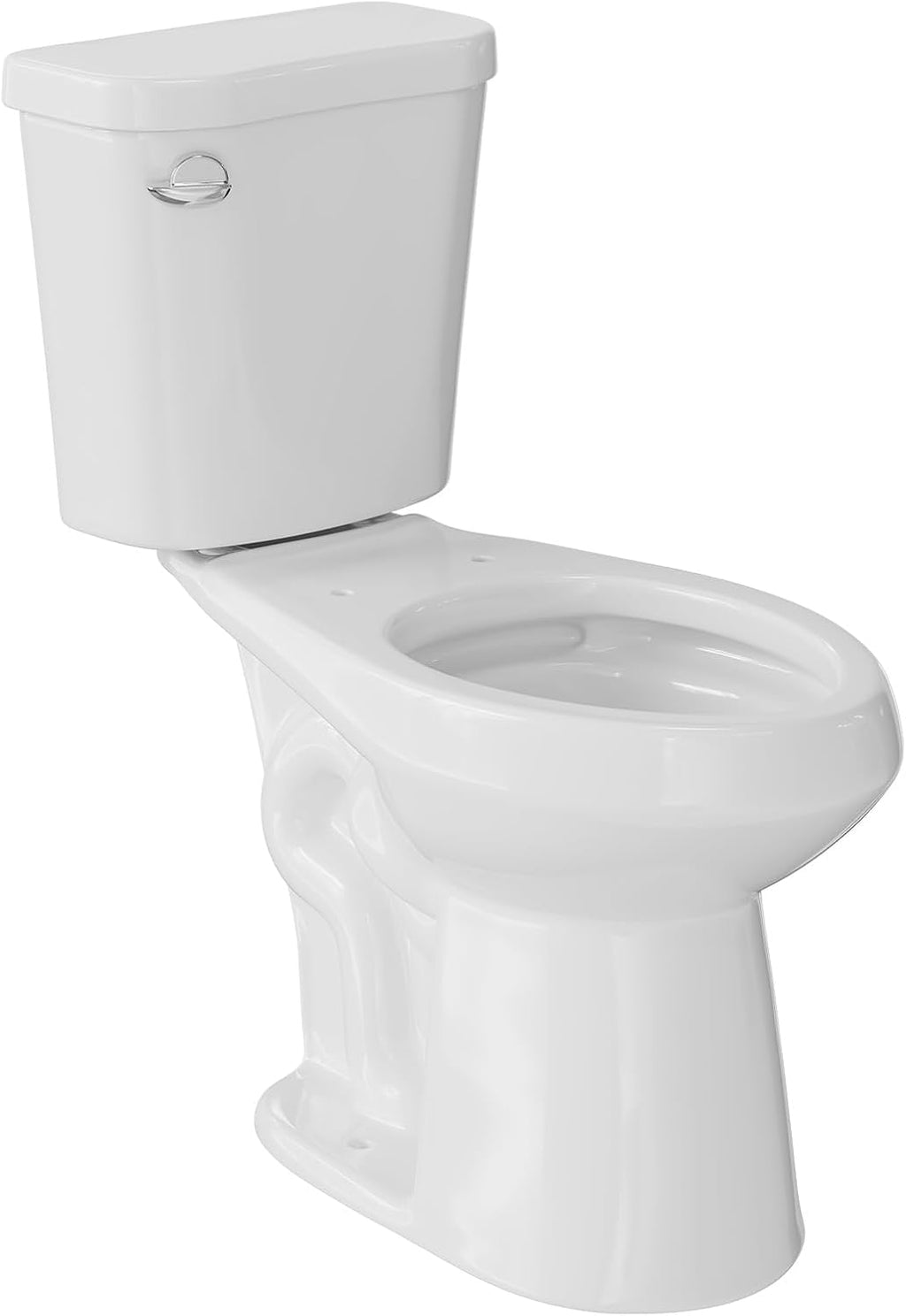 Comfort Height 19' Elongated Toilet Bowl Only – Single Side Handle, Upgraded Power Flush, Includes Internal Water-Saving Mechanism, No Seat – Designed for Bathroom Renovation or Back Pain Relief