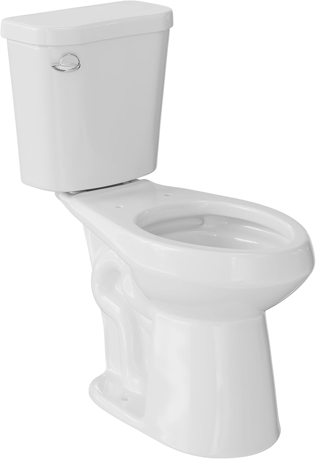 Comfort Height 19' Elongated Toilet Bowl Only – Single Side Handle, Upgraded Power Flush, Includes Internal Water-Saving Mechanism, No Seat – Designed for Bathroom Renovation or Back Pain Relief