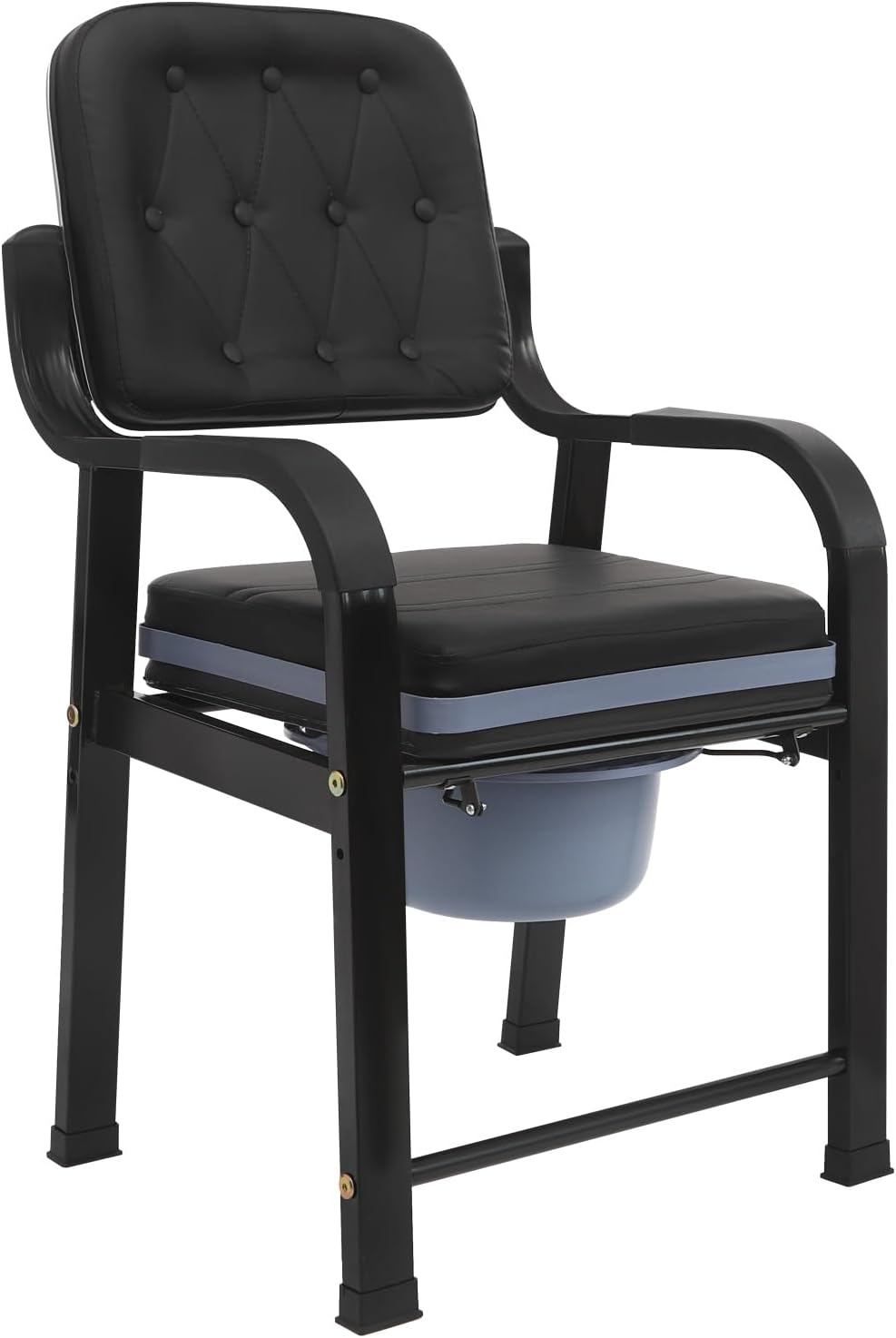 LOYALHEARTDY Bariatric Commode Chair 550lbs | Extra Wide 18' Seat Commode Toilet， Toilet Seat Riser Height Adjustable (15.75'-17.32') ，Bariatric Commode for Elderly, Post-Surgery, Shower Use