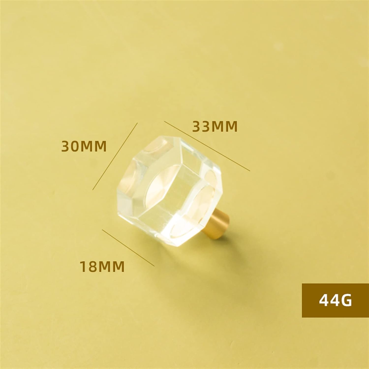 Cabinet Handles Kitchen Hardware 6 PCS Rectangle Shape/Transparent Glass Knobs and Handles Dresser Drawer Pull Kitchen Cabinet Door Wardrobe Handles Hardware Cabinet pulls Kitchen Cabinet Handles