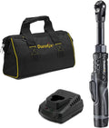Durofix G12 Series RW1221-2PG 1/4' Brushless Extended Cordless Ratchet Wrench Tool Kit, 59 Ft-Lbs with 2.0 Ah Battery, Charger, Canvas Bag
