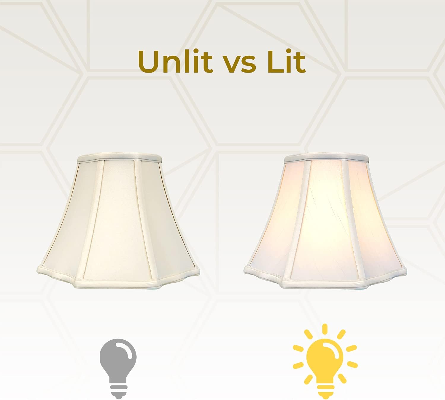 Royal Designs, Inc. Flare Bottom Outside Corner Scallop Lamp Shade, BS-701-14BG-2, Beige, 8 x 14 x 11, Set of 2