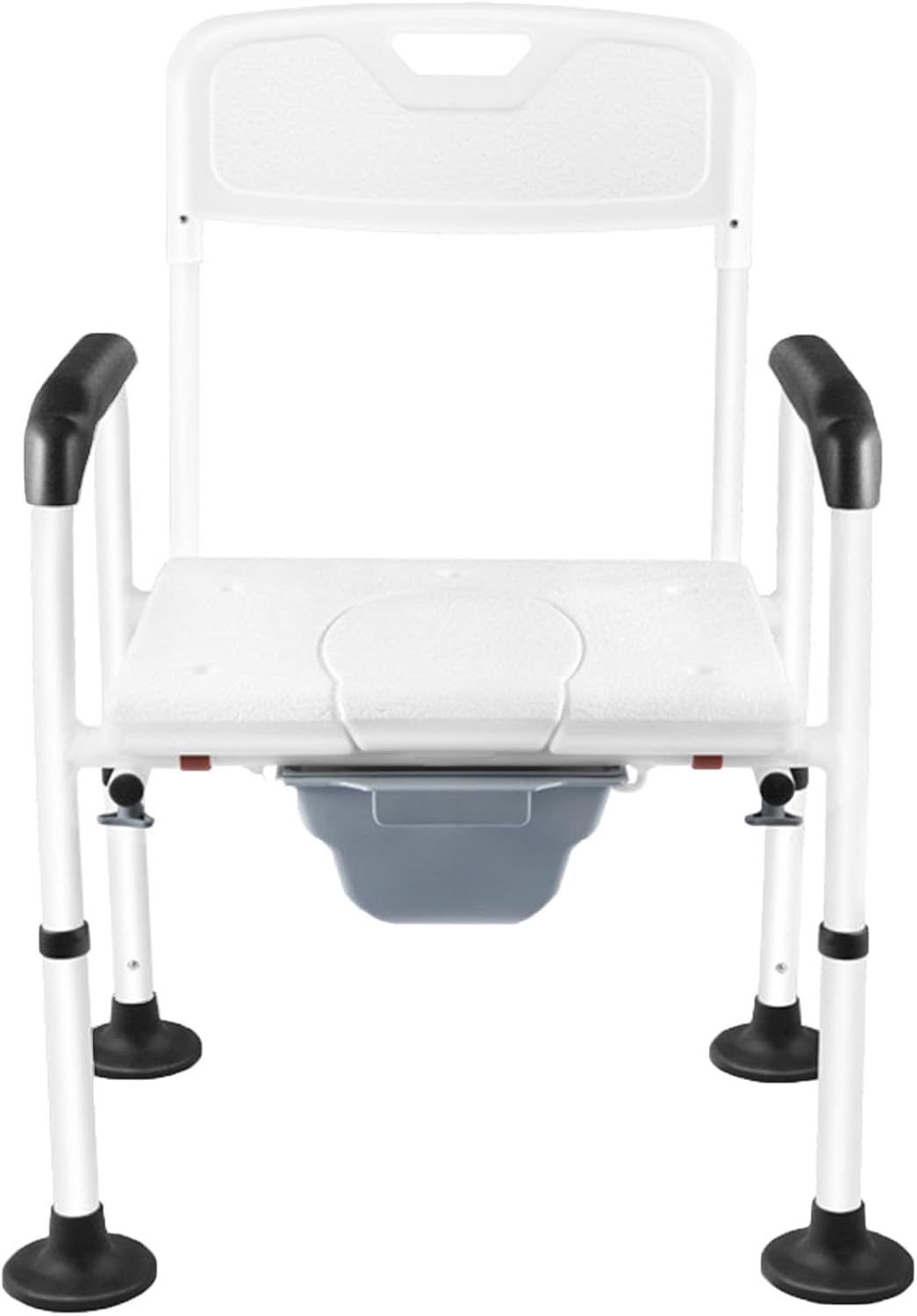 Elevated Handicap Toilet Seat Riser for Seniors, Raised Toilet Seat with Handles Up Tto 320 Lbs, Height Adjustable, Stand Alone Toilet Safety Frame, Fit Any Toilet, Easy to Clean