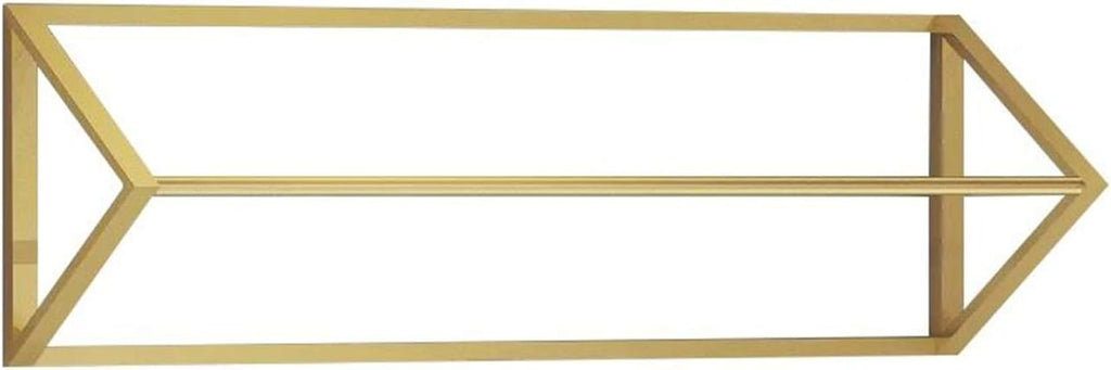 Creative Triangle Display Garment Racks in Boutique Clothing Stores, Wall-Mounted Hanging Clothes Shelf in Home, Towel Racks for Bathroom Storage (Gold, 39' L)