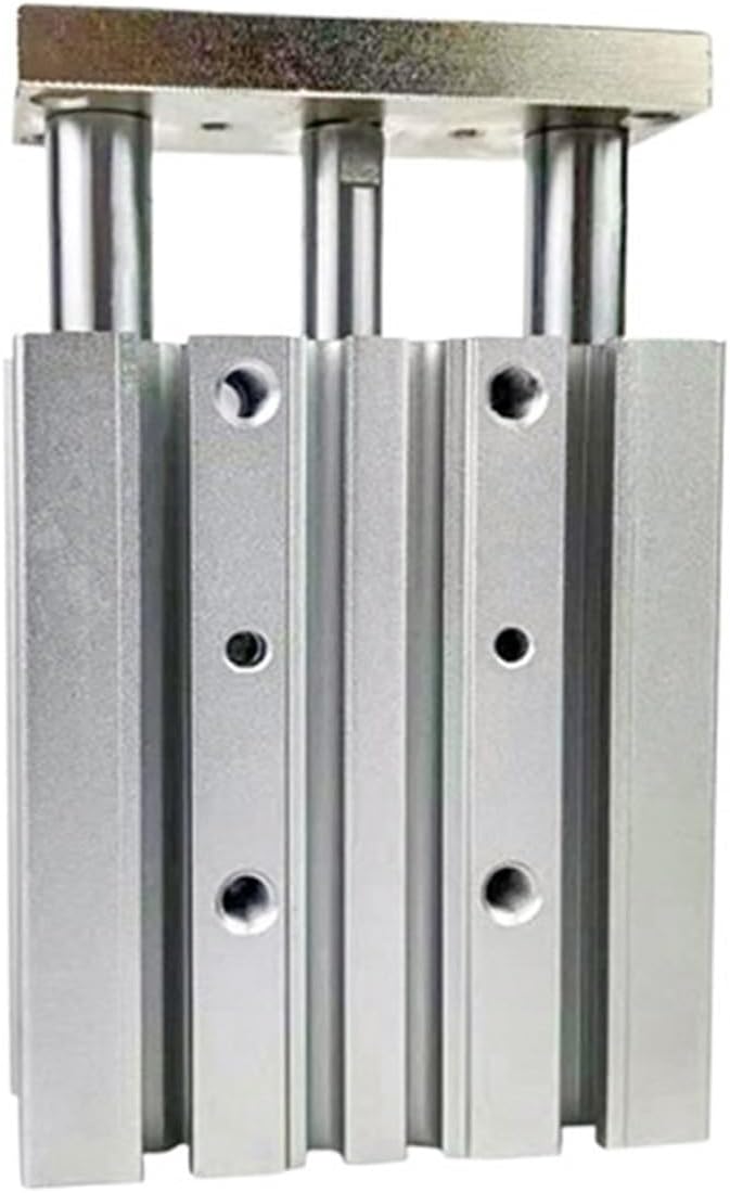 1pcs Series Thin Cylinder with Rod Bore 12 16 20 25mm Three Axis Three Bar Stroke10 15 50 75 150 250mm Double Pneumatic Cylinder(Stroke 20mm,MGPM25 (Bore 25mm))