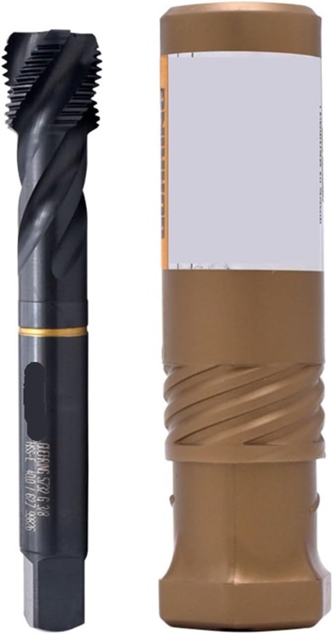 Pipe Tap Set Pipe Spiral Fluted Tap Pointed G 1/8 1/4 3/8 3/4 1/2 Machine Screw Thread Taps Hand Threading Plumbing(Spiral Fluted Tap,G1l8)