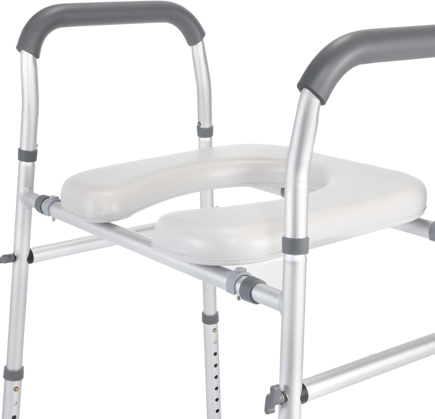 Carehofu Toilet Seat Risers for Seniors Elongated, Raised Toilet Seat with Handles, Toilet Safety Frames & Rails for Elderly and Handicap, Elevated Shower Commode Chair with Arms, Toilet Lift Grab Bar
