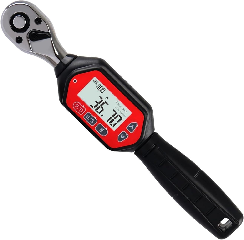 3/8-inch Drive 1.8-60Nm Digital Torque Wrench 1.33-44.25 Ft-lbs (16-531 Inch Pound) with Buzzer & LED