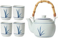 Beverage Serveware Ceramic teapot set household tea cup tea set retro simple teapot underglaze color cold kettle Water Carafe