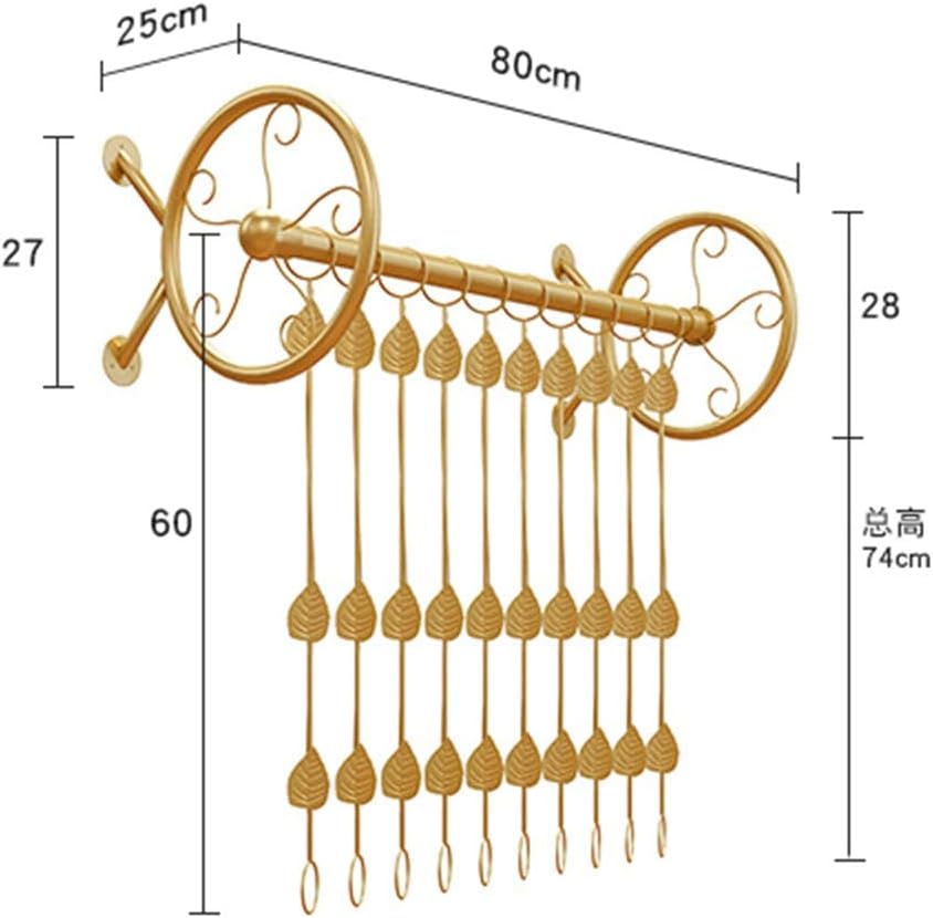 Exquisite Clothes Rail Rack Metal Retail Clothing Garment Racks Display Rod, Clothing Store Display Rack Ceiling Hanger, Women'S Clothing Store Shelves Display Hangers/C/(B-80Cm)