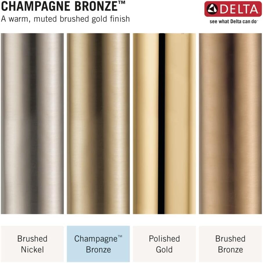 Delta Faucet Emmeline Gold Kitchen Faucet Touch, Touch Kitchen Faucets with Pull Down Sprayer, Kitchen Sink Faucet, Delta Touch2O Technology, Lumicoat Champagne Bronze 9182T-CZ-PR-DST