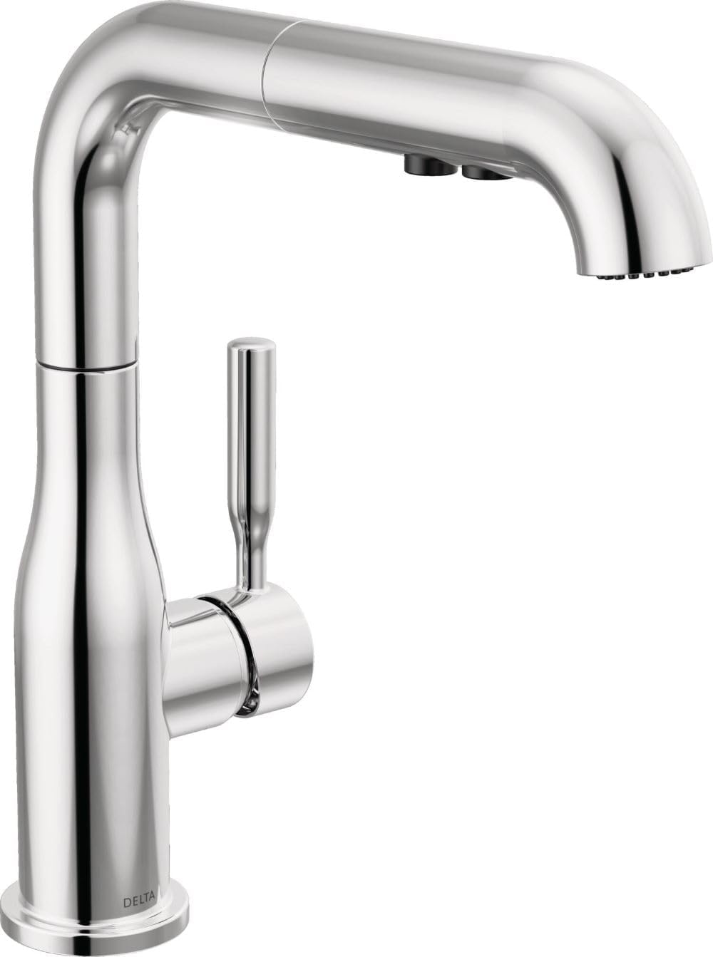 Delta Almari Chrome Kitchen Faucet with Pull-Out Sprayer, Modern Single Hole Kitchen Sink Faucet, Single Handle, Chrome 16943-DST