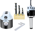 1pc -F1 2/3/4 inch 50/75/100mm F1 Type Boring Head 12/18/25mm Lathe Boring Bar Milling Holder For Milling Machine Tools + Hex Wrenche(R8(7-16) Tool Holder)