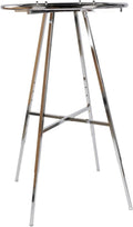 SSWBasics Chrome Round Clothing Rack (36' Diameter, 48'-72'H, 3' Increments) - With Push Button Adjustable Legs - Round Garment Rack for Retail, Thrift, and Consignment Shops