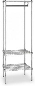 18' x 24' x 74' NSF Chrome Clothes Rack, Heavy Duty Garment Shelf Organizer for Clothes and Shoes
