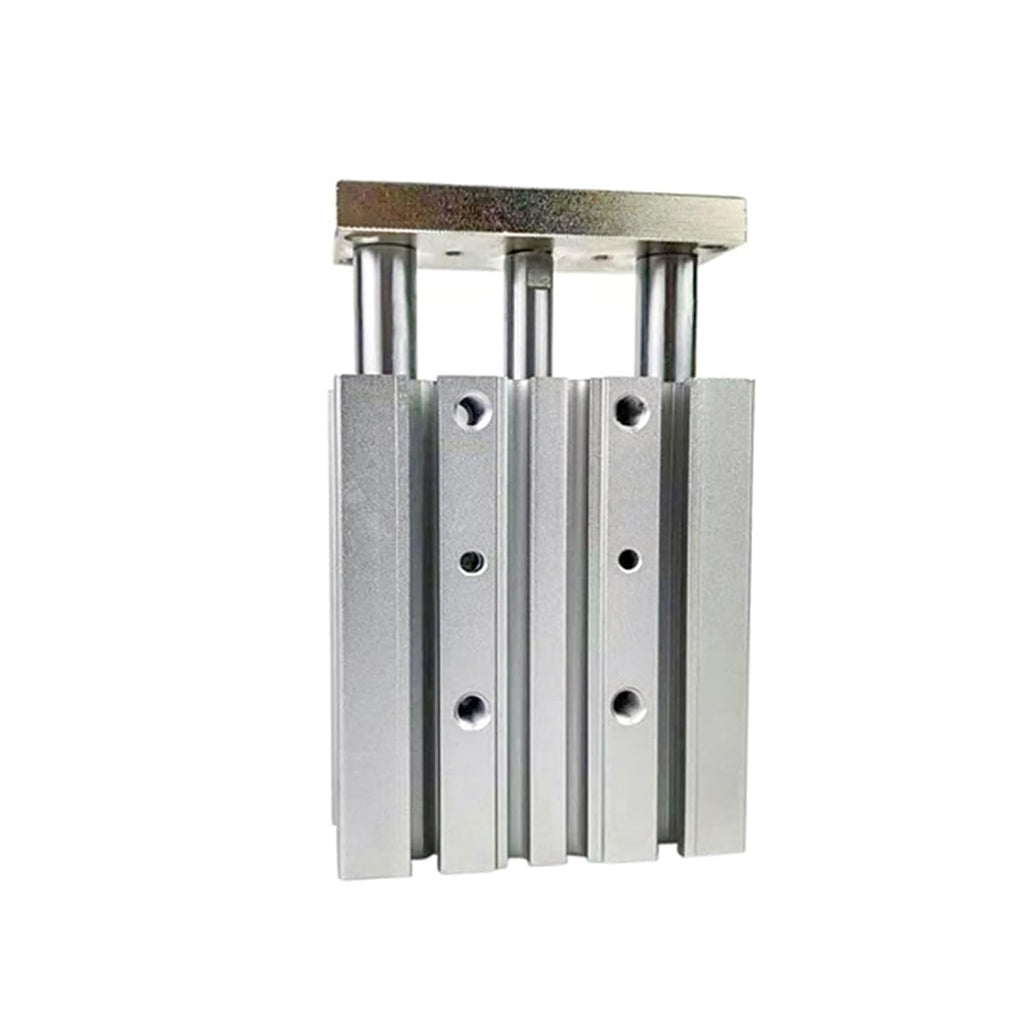 Thin Cylinder with Rod Bore 12 16 20 25mm Three Axis Three Bar Stroke10 15 50 75 150 250mm Double Pneumatic Cylinder 1Pcs(Stroke 10mm,MGPM25 (Bore 25mm))