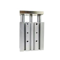 Thin Cylinder with Rod Bore 20 25mm Three Axis Three Bar Stroke10 15 50 75 150 250mm Double Pneumatic Cylinder 1Pcs(Stroke 75mm,MGPM20 (Bore 20mm))