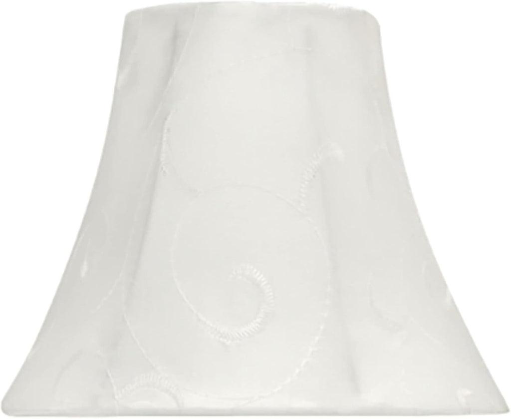 Aspen Creative 30057-9A, Bell Clip-On Chandelier Lamp Shade, Beige, 3' Top x 6' Bottom x 5' Slant Height, Set of 9