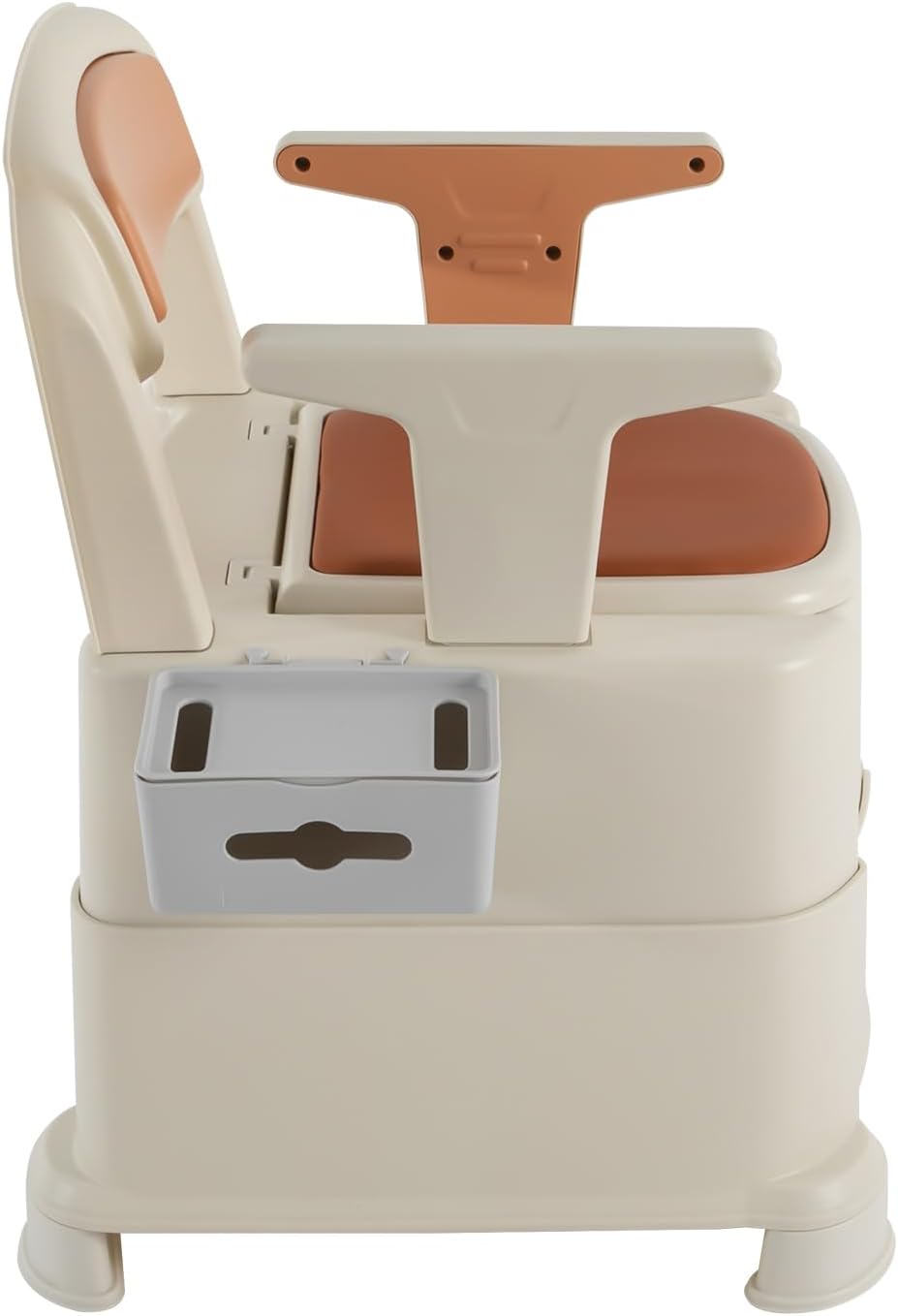 Bedside Commodes Chair, 440.92Lbs Capacity Bedside Toilet Portable Adult Potty Toilet Chair Armrests Adjustable Commode Toilet Heavy Duty Moveable Commodes w/Night Light for Home Use Nursing Centers