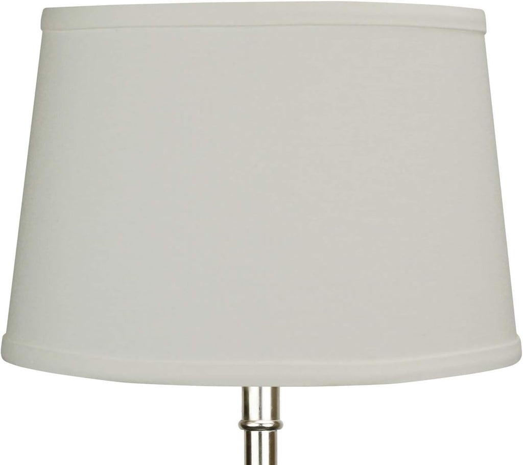 FenchelShades.com Set of 2 Lampshades 10' Top Diameter x 12' Bottom Diameter x 8' Slant Height with Washer (Spider) Attachment. Attaches to Lamps with an existing Harp (not included) (Linen Cream)