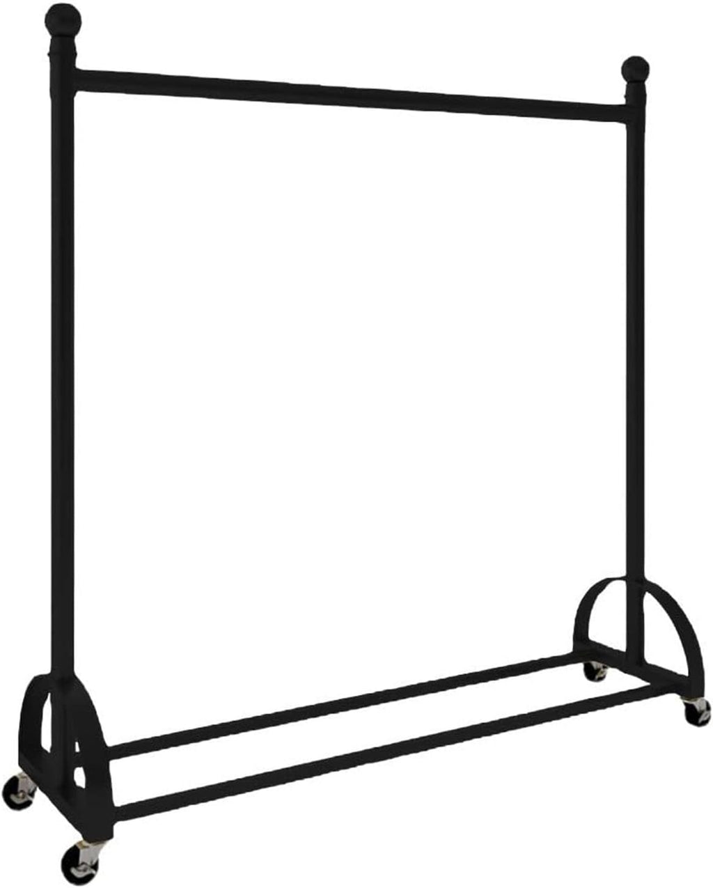 Adjustable Rolling Garment Rack with Wheels, Sturdy Metal Clothes Hanger for Organizing Coats, Dresses, and Shirts in Retail, Office, or Home Use