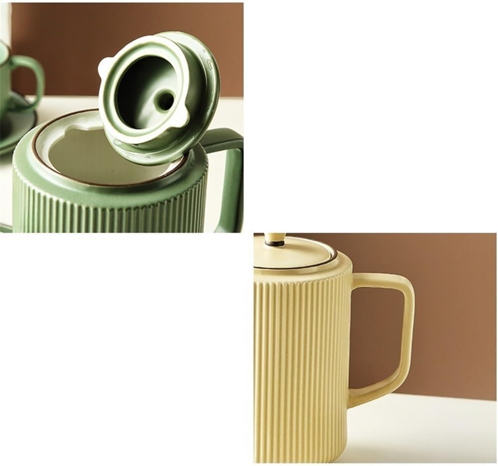 Beverage Serveware Tea cup kettle set cup home living room ceramic water cup coffee cup set cup water cup Water Carafe(Gris)