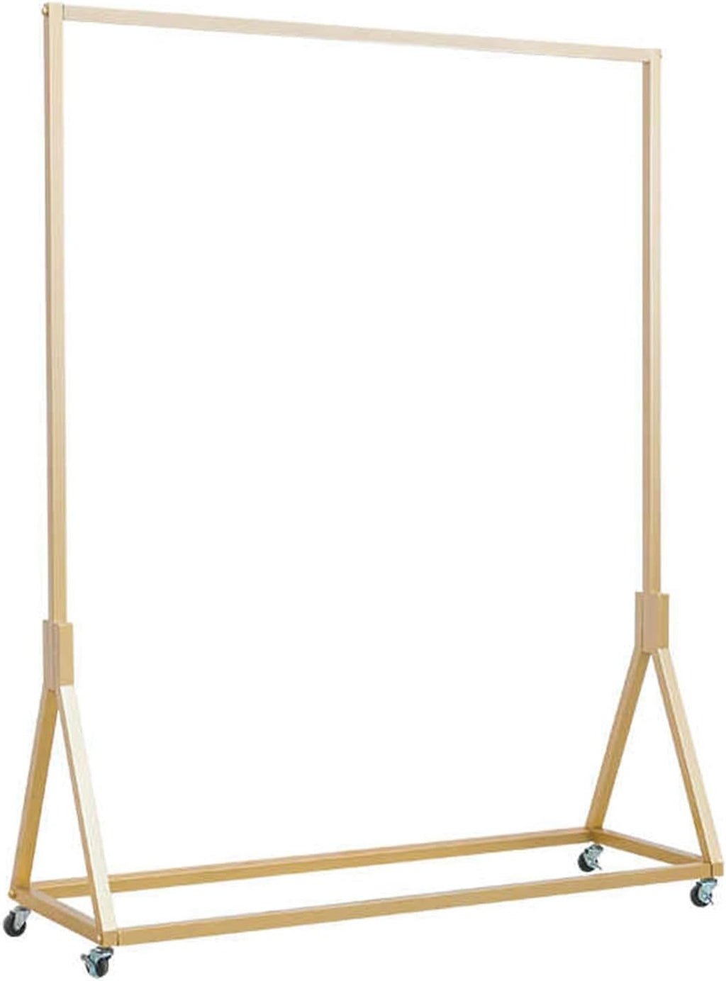 Simple Heavy Duty Metal Rolling Garment Rack with Wheel, Wrought Iron Single Rod Floor-Standing Display Hangers, Retail Garment Coat Organizer,100 * 40 * 135cm