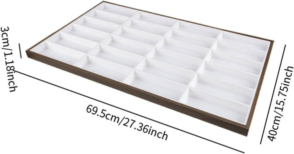 harayaa Glasses Display Tray Eyewear Storage Case Large Capacity Portable Stackable Eyeglasses Organizer Box Jewelry Holder for Ring