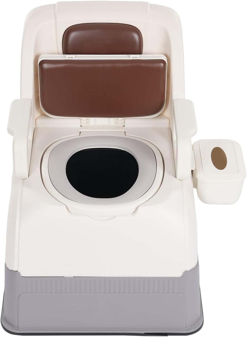 Bedside Commodes Chair, 220.46Lbs Capacity Bedside Toilet Portable Adult Potty Toilet Chair Non-Slip Fully Enclosed Commode Toilet Heavy Duty Moveable Commodes for Home Use Nursing Centers