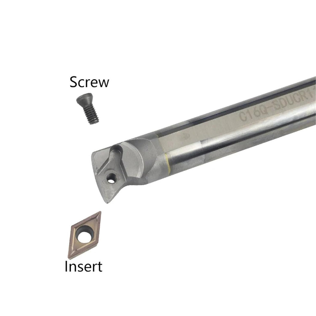 1pc Tungsten Steel Cutter bar -SDQCR/ -SDUCR/-STFCR /-STUCR Internal Turning Tool DCMT Insert Lathe Machine Boring Cutting Tool(DCGT11T304-AK H01,C16Q-SDUCR11)