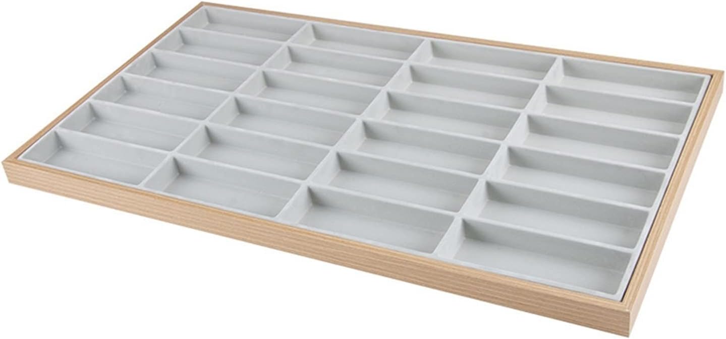 Eyewear Showcase Shelf Rack 24 Grid Velvet Glasses Display Case Glasses Storage Rack Sunglasses Dispaly Tray Eyeglasses Storage Organizer Box Glasses Holder Sunglasses Display Stand ( Color : Inner as
