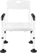 Elevated Handicap Toilet Seat Riser for Seniors, Raised Toilet Seat with Handles Up Tto 320 Lbs, Height Adjustable, Stand Alone Toilet Safety Frame, Fit Any Toilet, Easy to Clean