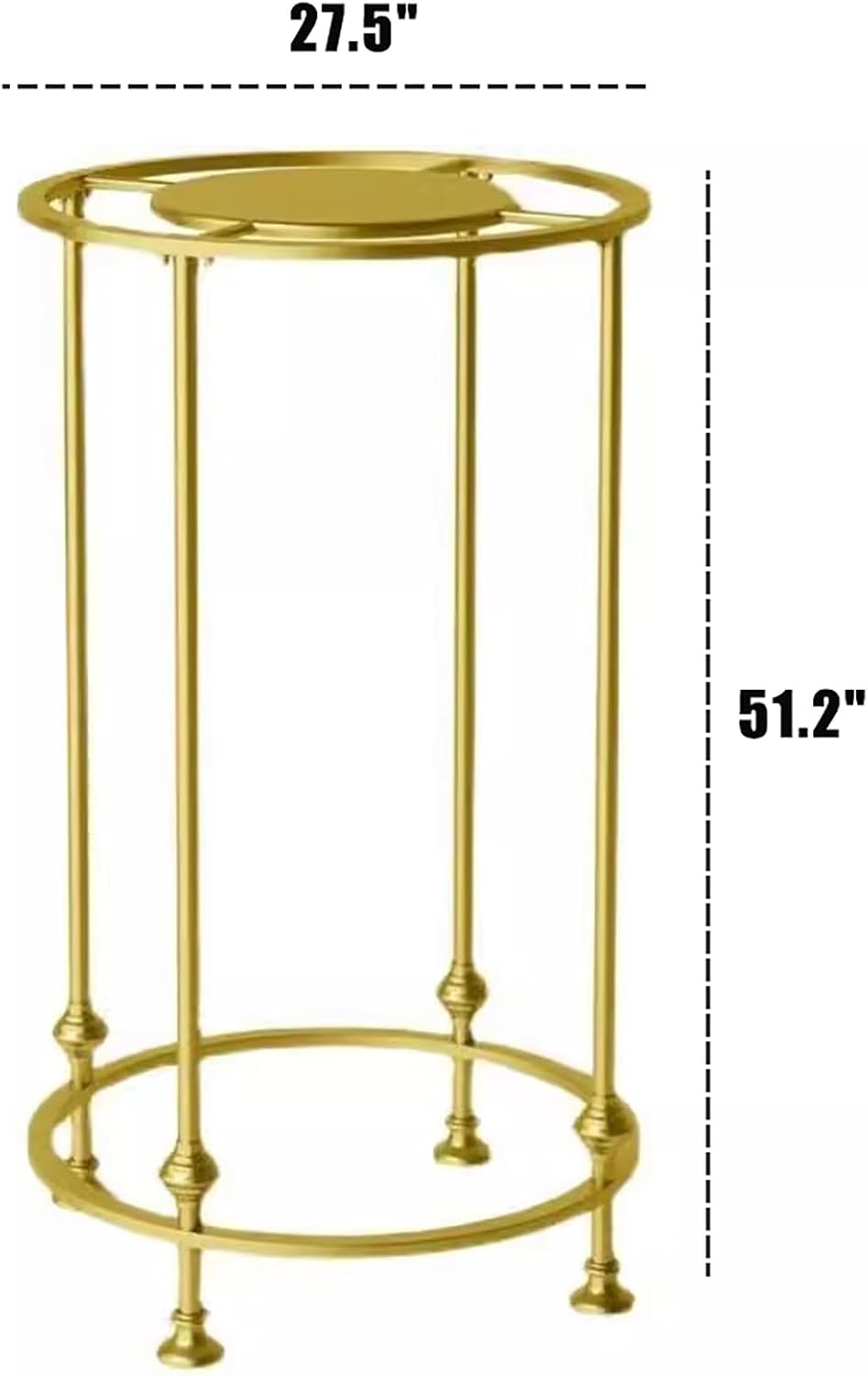 Freestanding Metal Clothes Rack,Round Clothing Rack,heavy-duty Garment Rack,retail clothing rack round clothes rack Clothes Store Bedroom Multi-purpose Hanging Rod Shelf(27.5'W x 51.5'H, Black)