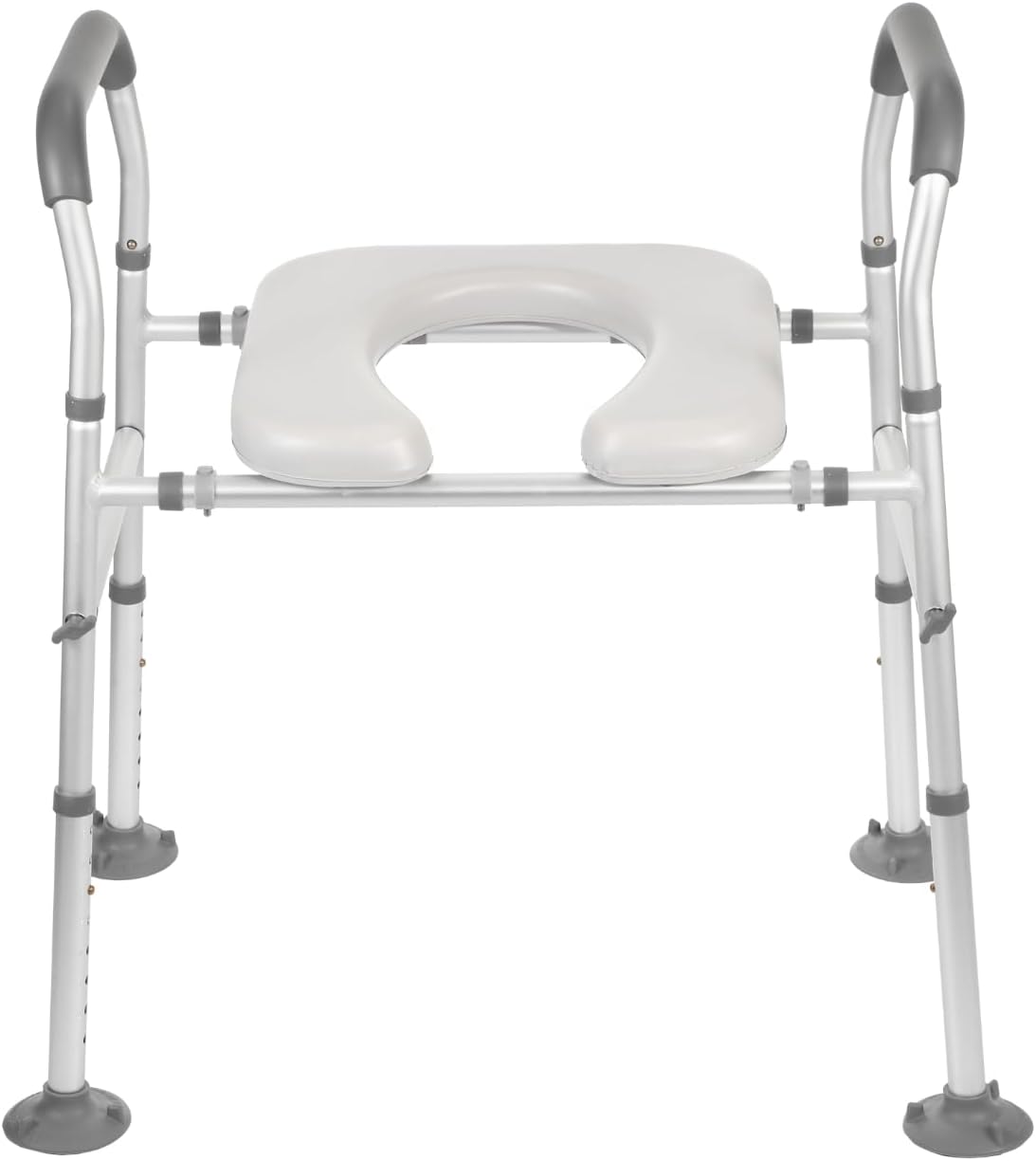 Carehofu Toilet Seat Risers for Seniors Elongated, Raised Toilet Seat with Handles, Toilet Safety Frames & Rails for Elderly and Handicap, Elevated Shower Commode Chair with Arms, Toilet Lift Grab Bar