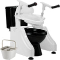 Electric Toilet Seat Lift, 3-in-1 Commode Chair Riser with Backrest, Removable Bucket & Foldable Armrest for Easy Transfer | 440 LBS Heavy-Duty, Mobility Aids for Seniors & Disabled